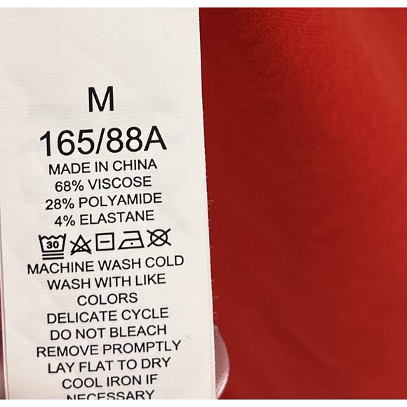 KATE SPADE Women's Red Short Sleeve Stretch Tie Waist Fit & Flare Dress Medium - Picture 4 of 7